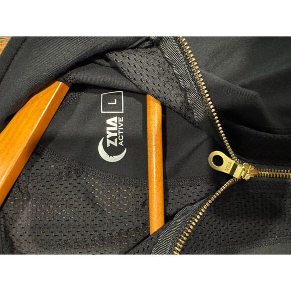 Zyia Active Black Jacket with Gold Accents
 Size Large - Picture 9 of 13